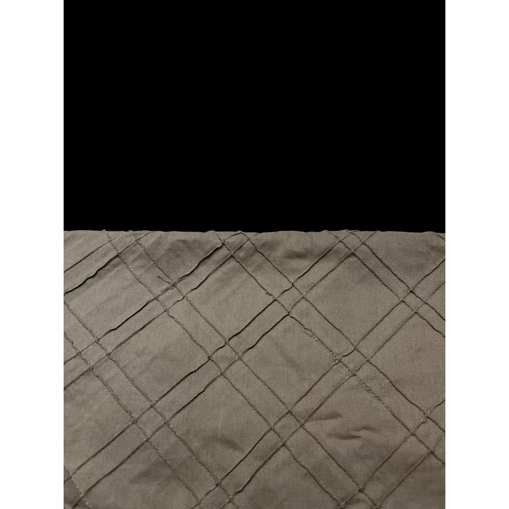 Quilt Craft Fabric Muslin Diagonal Pintuck Steel Gray 2 x 2 Squares 48 x 53 Grey